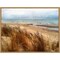 Pier Cove Beach With Autumn Grasses by Michelle Calkins 24-in. W x 18-in. H. Canvas Wall Art Print Framed in Natural